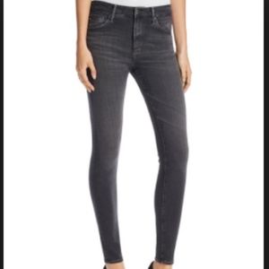 AG Farrah High Rise Skinny Ankle Jeans Grey